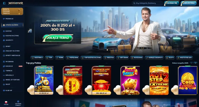 Millioner Casino - minimalny depozyt 22 PLN