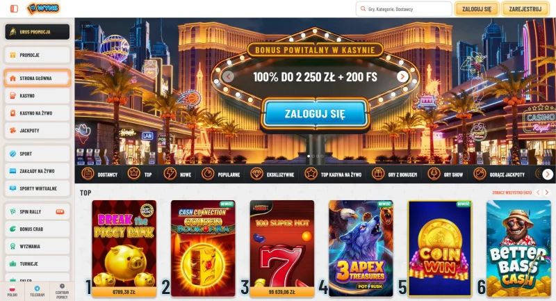 Wyns Casino kasyno online opinie